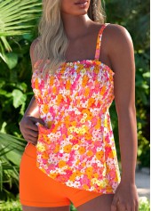High Waisted Ditsy Floral Print Two Piece Tankini Set