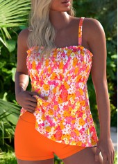 High Waisted Ditsy Floral Print Two Piece Tankini Set