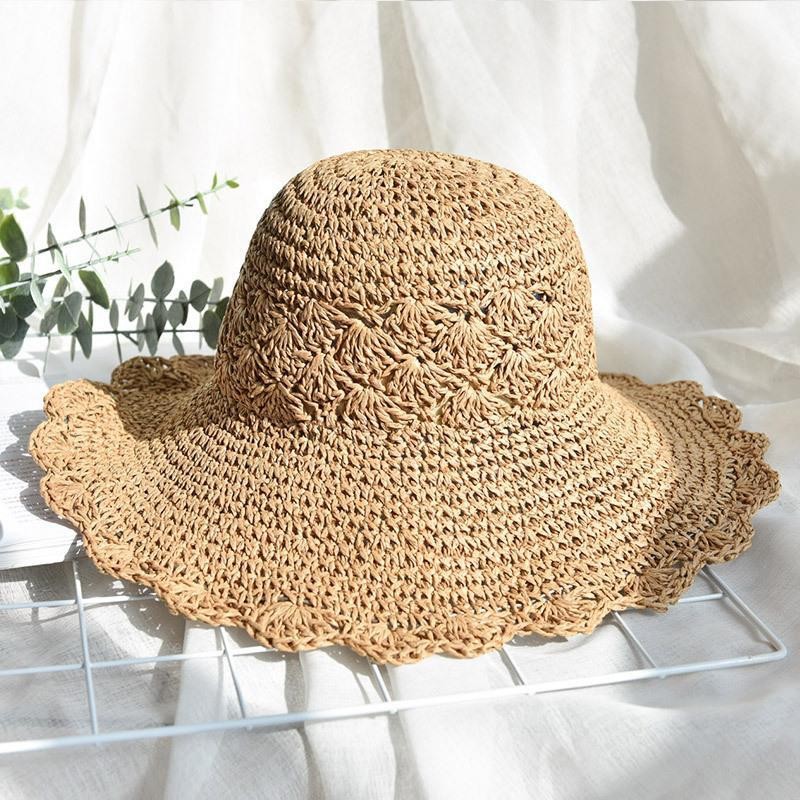 Woven Design Light Camel Visor Hat