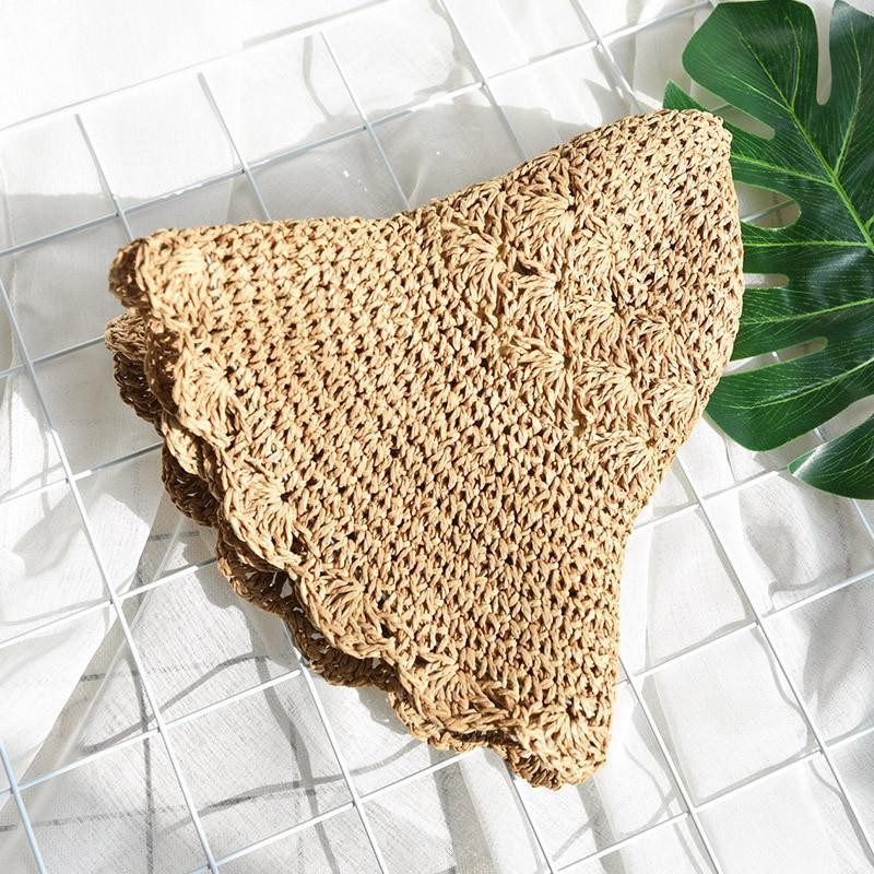 Woven Design Light Camel Visor Hat