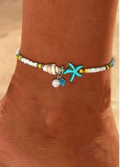 Alloy Detail Pearl Yellow Color Anklet
