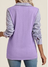 Light Purple Long Sleeve Jacquard Shirt
