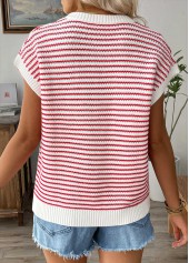 Red Short Sleeve Round Neck T Shirt