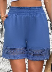 High Waisted Denim Blue Cover Up