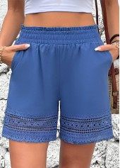High Waisted Denim Blue Cover Up