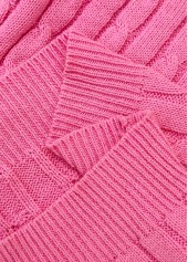 Turn Down Collar Hot Pink Short Sleeve Blouse