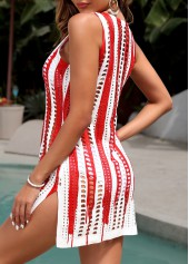 Flag Print Multi Color Cover Up