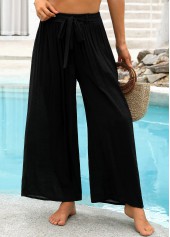 Black Ankle-length Cover Up Beach Pants