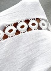 White Elastic Waist High Waisted Pants