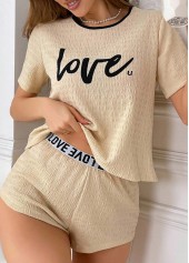 Light Camel Lounge Top and Shorts