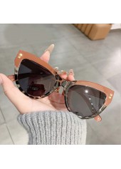 Cat Eye Light Coffee Leopard Sunglasses