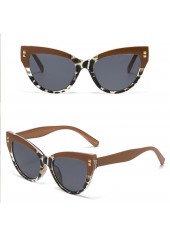 Cat Eye Light Coffee Leopard Sunglasses