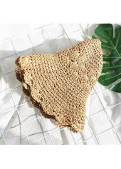 Woven Design Light Camel Visor Hat