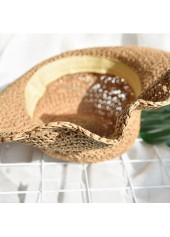 Woven Design Light Camel Visor Hat