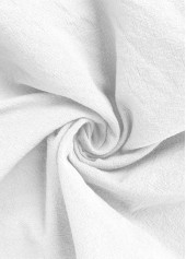 Straight Leg Elastic Waist High Waisted White Pants