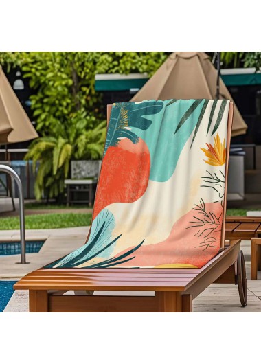 Leaf Print Multi Color Beach Blanket