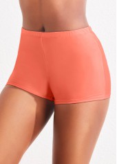 Mid Waisted Pink Stretchy Swimwear Shorts