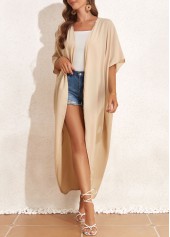 Belted Tie Light Coffee Cover Up