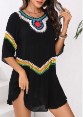 Patchwork Black Cover Up