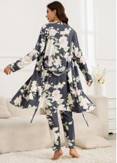 Dark Grey Long Sleeve Lounge Top and Pants