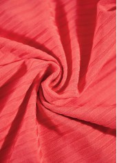 Marine Life Print Contrast Binding Coral Tankini Set