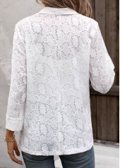 Lace White 3/4 Sleeve Light Cardigan
