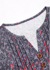 Ombre Tuck Stitch Deep Red Short Sleeve T Shirt