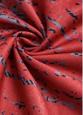 Ombre Tuck Stitch Deep Red Short Sleeve T Shirt