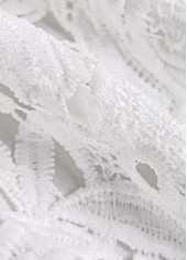 Embroidery White Long Sleeve Round Neck T Shirt