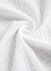 V Neck Lace White Cover Up