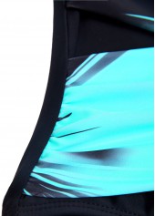 Ombre Criss Cross Cyan One Piece Swimwear