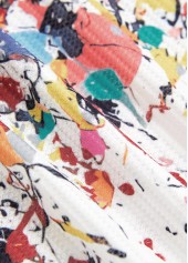 Ombre Cut Out White Long Sleeve T Shirt