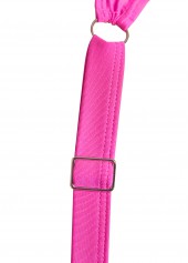 Floral Print Patchwork Hot Pink Tankini Set