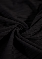 Ruched Square Neck Black Tankini Set