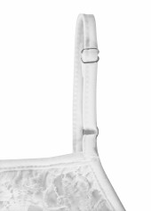 Layered White Strappy V Neck Camisole Top