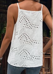 White Strappy V Neck Camisole Top