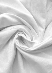 White Straight Leg Elastic Waist High Waisted Shorts