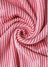 Pink Short Sleeve Split Neck T Shirt