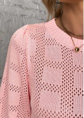 Light Pink Half Sleeve Round Neck T Shirt