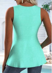 Mint Green Sleeveless V Neck Tank Top