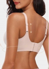 V Neck Push Up Skin Color Bra