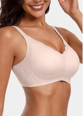 V Neck Push Up Skin Color Bra