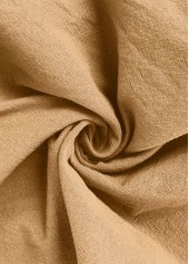 Light Camel Straight Leg Elastic Waist High Waisted Pants