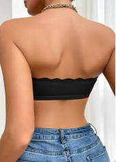 Bandeau Push Up Seamless Black Bra