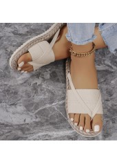 Beige Toe Post Falt Flip Flops Slippers