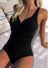 Black High Elasticity One Piece Swimwear