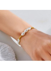 Golden Seed Beads Necklace and Bracelet