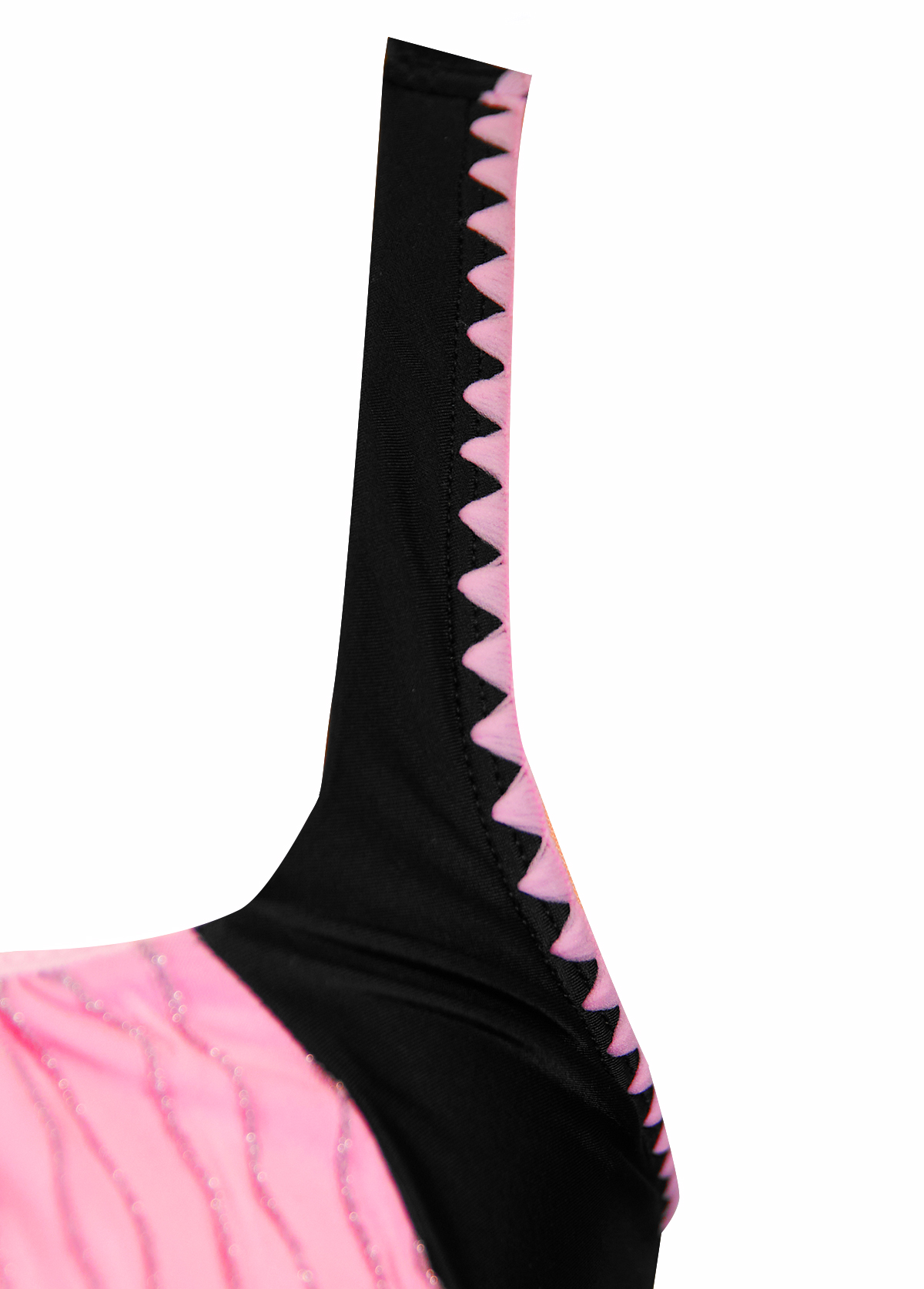 Mid Waisted Jacquard Light Pink Tankini Set