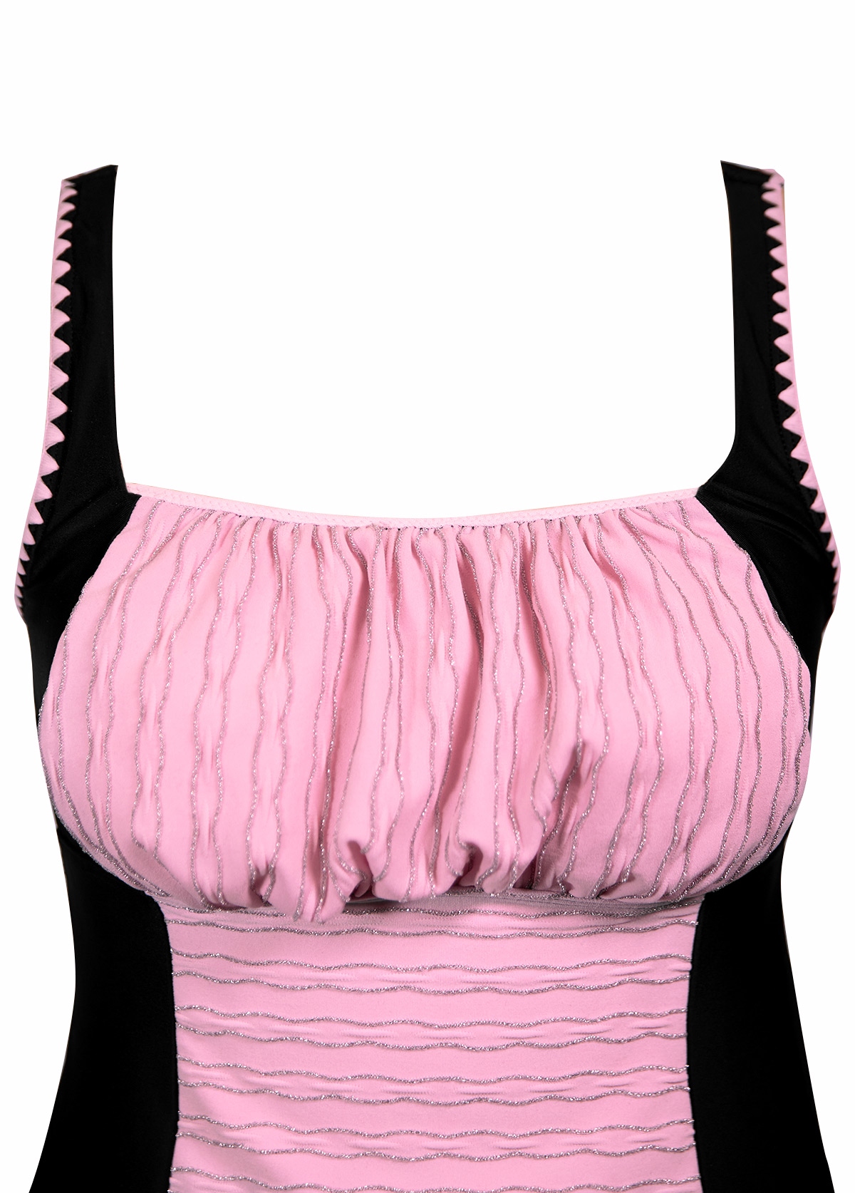 Mid Waisted Jacquard Light Pink Tankini Set