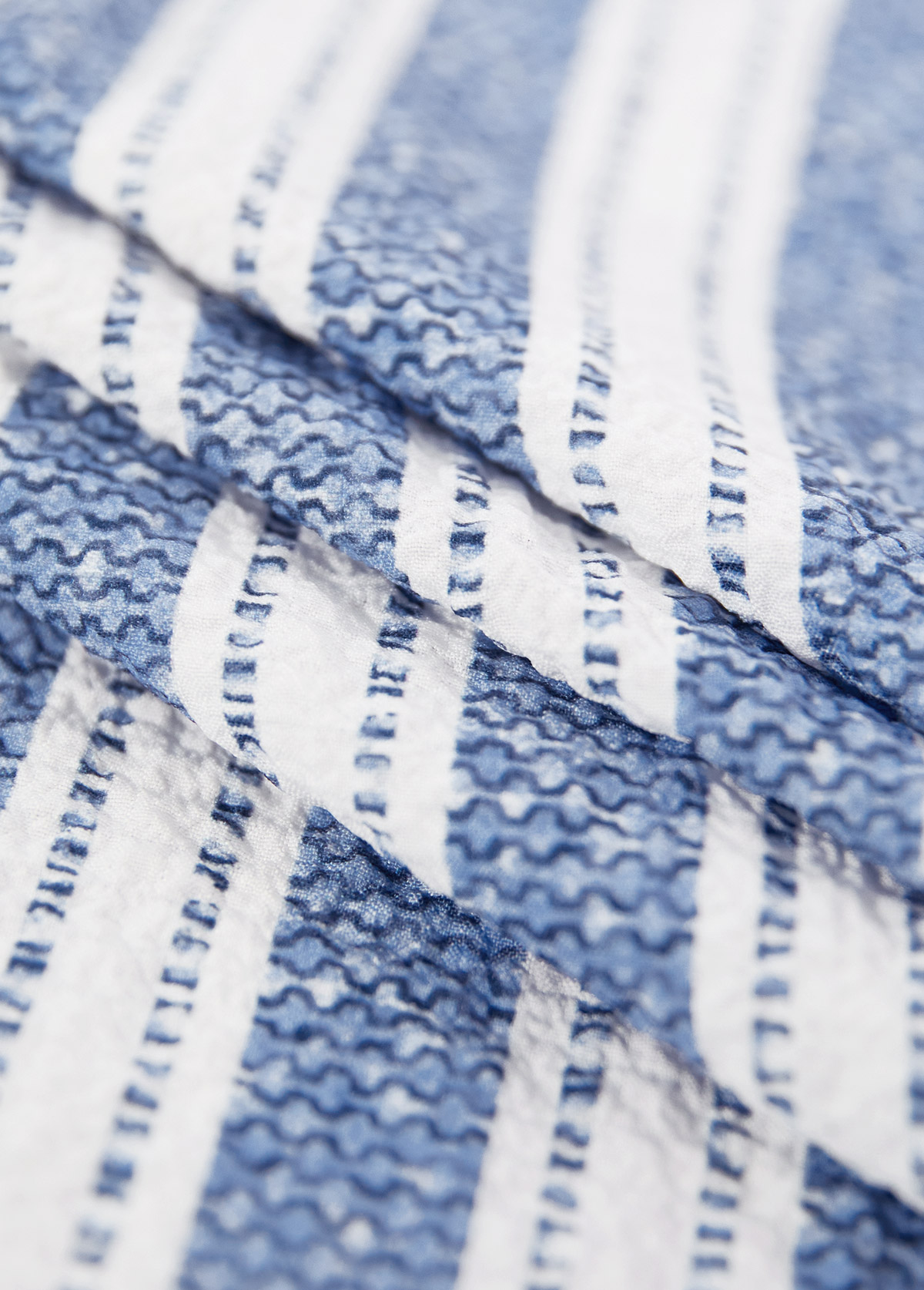 Geometric Print Blue Short Sleeve Round Neck Blouse